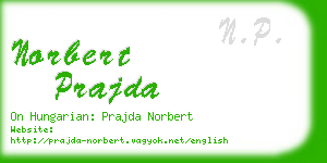 norbert prajda business card